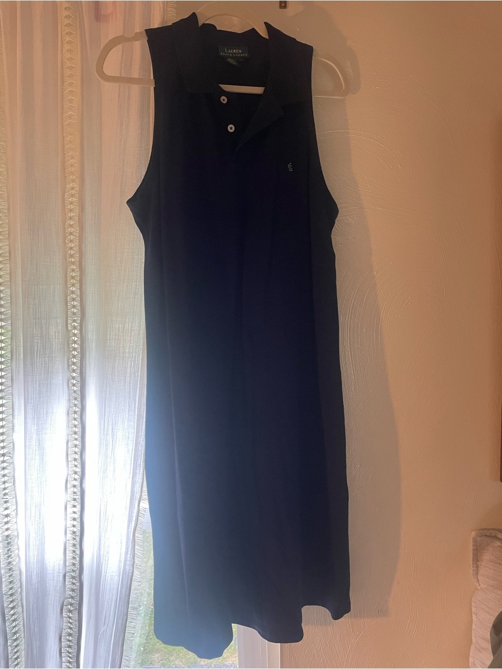 Ralph Lauren Navy Sleeveless Polo Midi Dress